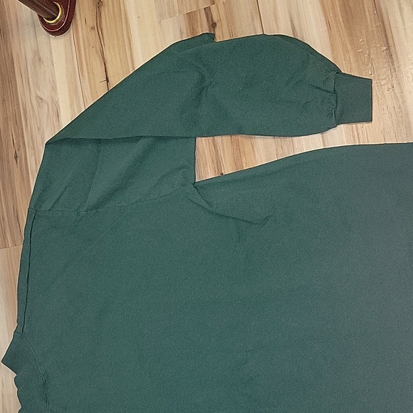 Men's Forest Green Mock Neck Long Sleeve Cotton Top - Picture 11 of 14